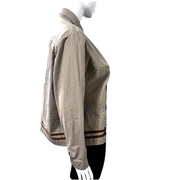 Vintage Bechamel Button Front Shirt Fall Leaves Embroidered Cotton Blouse XL EUC - Picture 4 of 6